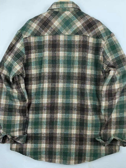 Men's Autumn Plaid Flannel Shirt Casual