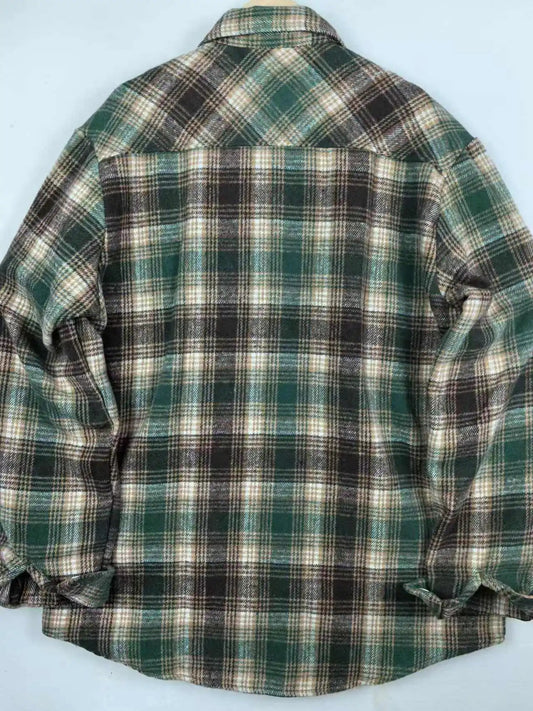 Men's Autumn Plaid Flannel Shirt Casual