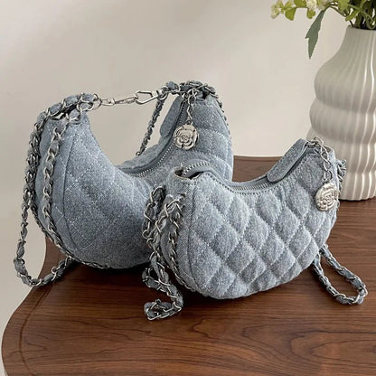 Chic Denim Crossbody Handbags for Women