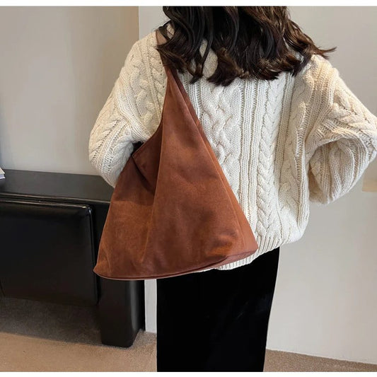 Luxury Suede Shoulder Tote Bags for Women