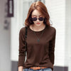 Plus Size Long Sleeve Cotton T-Shirts for Women