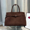 Burgundy Suede Tote Bag for Women