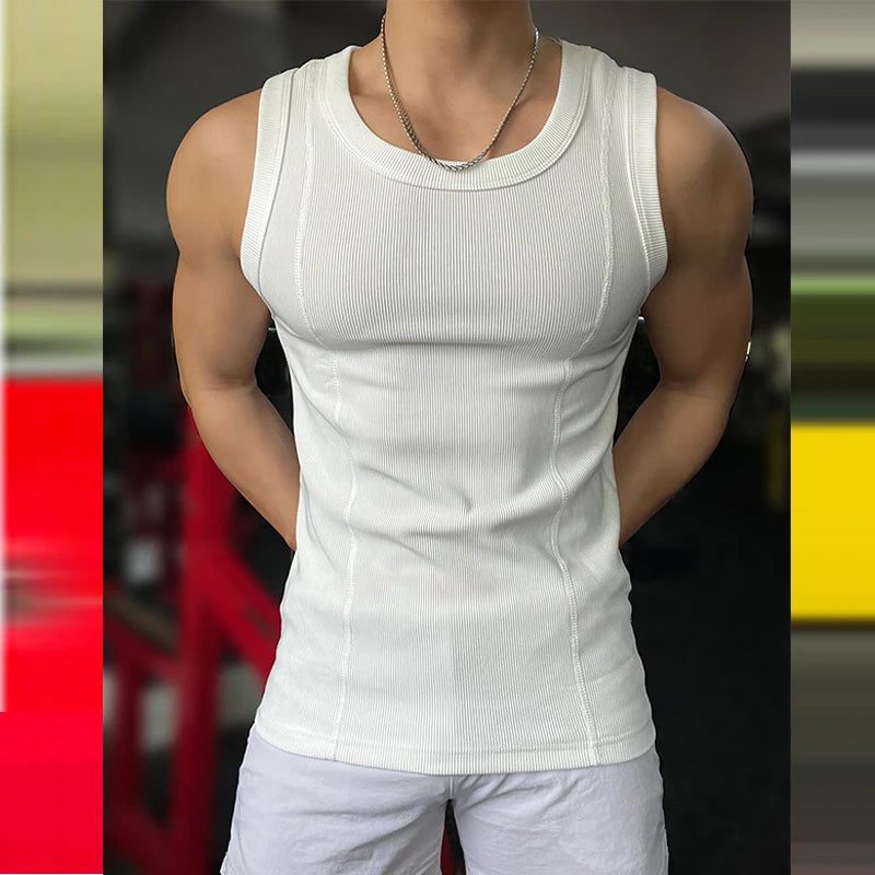 Men's Slim Fit Ribbed Tank Tops Summer