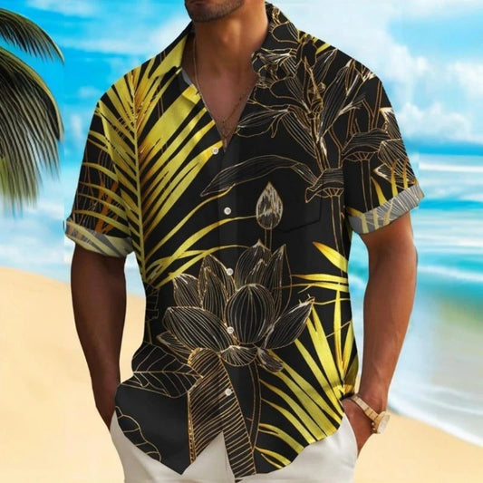 2024 Men's 3D Beach Flower Hawaiian Shirt