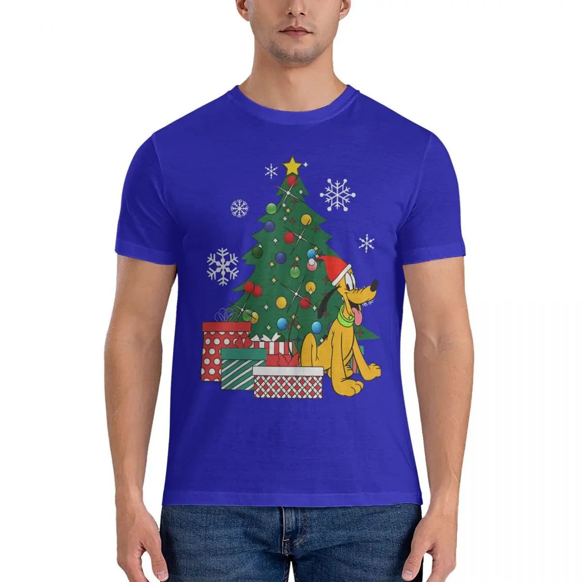 Casual Men's Christmas Tree T-Shirts 6XL