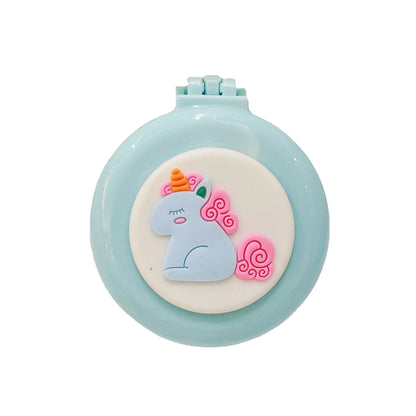 Portable Cartoon Folding Hair Brush with Mirror