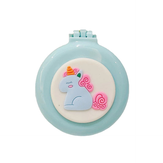 Portable Cartoon Folding Hair Brush with Mirror