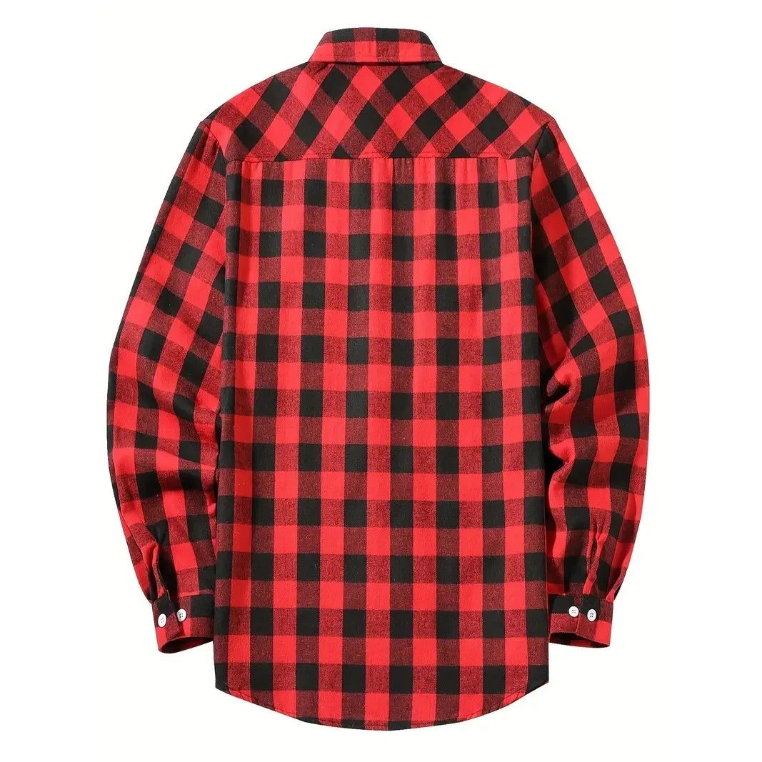 Classic Plaid Flannel Shirt for Men