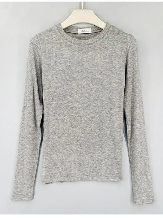 Trendy Long Sleeve Cotton T-Shirts for Women