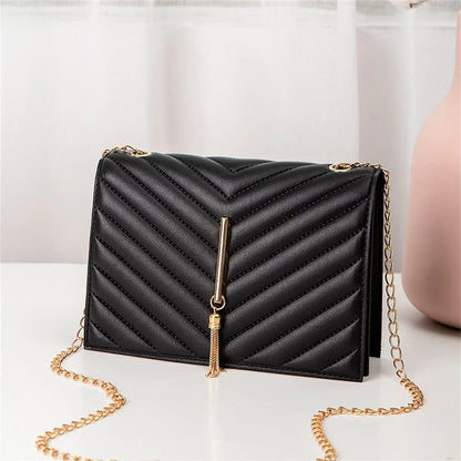 Stylish Mini Crossbody Bag with Tassels