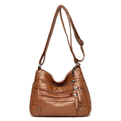 Luxury Vintage Soft Leather Crossbody Handbag
