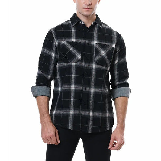 Men's Casual Long Sleeve Plaid Flannel Shirt