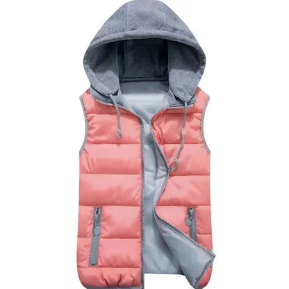 Korean Women Puffer Vest Warm Oversized