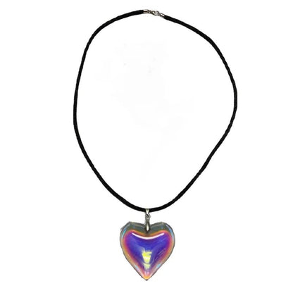 Vintage Y2K Red Heart Necklace for Women