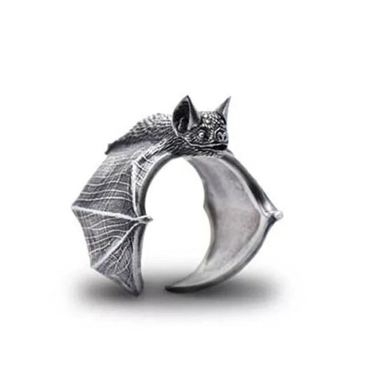 Vintage Gothic Dragon Bat Rings for Women
