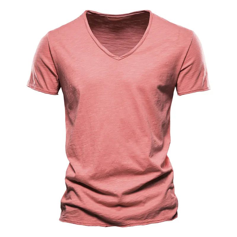 Men's Cotton V-Neck T-Shirt for Fitness
