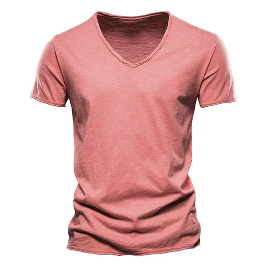 Men's Cotton V-Neck T-Shirt for Fitness