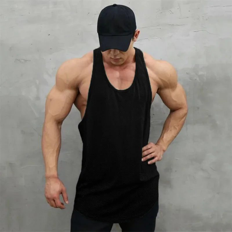 Men's Mesh Tank Top for Summer Fitness