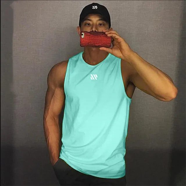 Men's Breathable Mesh Tank Top for Fitness