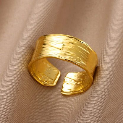 Adjustable Gold Stainless Steel Waterproof Rings