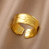 Adjustable Gold Stainless Steel Waterproof Rings