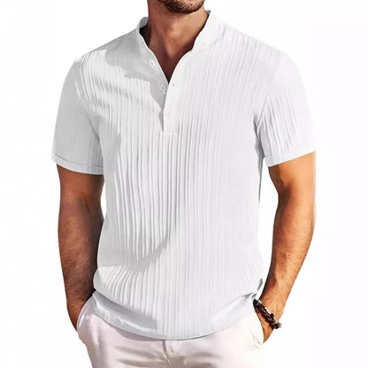 Men's Striped Linen Shirt for Summer