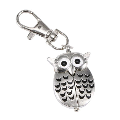 Vintage Owl Pocket Watch Keychain Gift