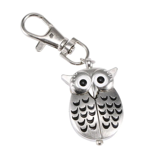 Vintage Owl Pocket Watch Keychain Gift