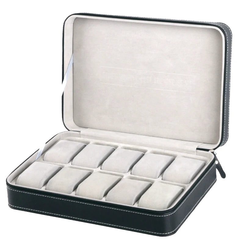 Luxury PU Leather Watch Travel Case Organizer