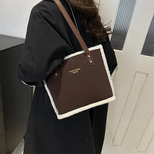 Large Capacity Suede Plush Shoulder Bag