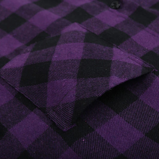 Men's Slim-Fit Flannel Plaid Shirt - Comfortable