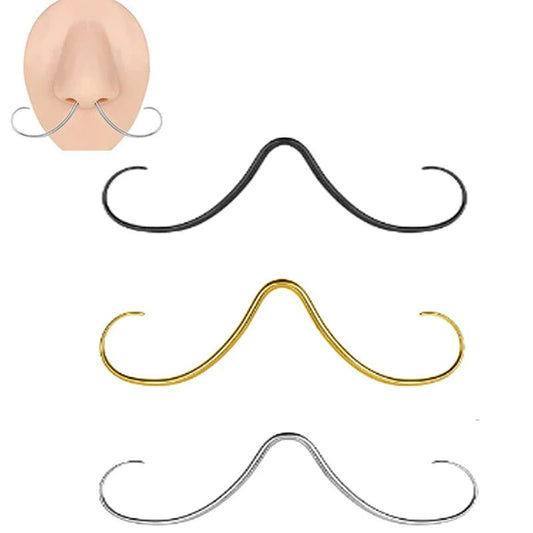 Stainless Steel Mustache Nose Ring Jewelry