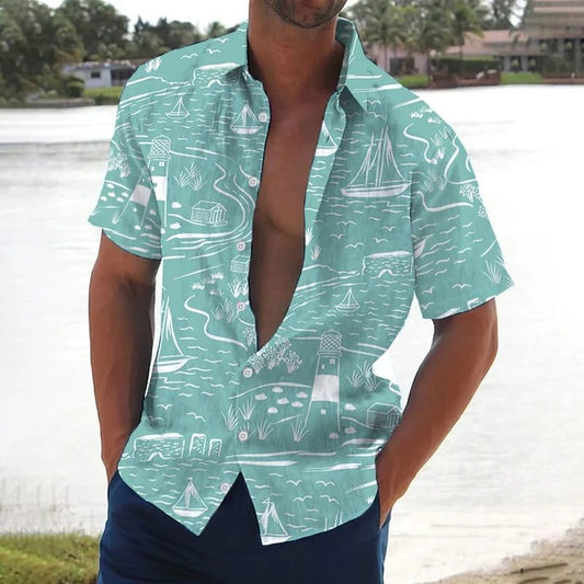 2024 Hawaiian Short Sleeve Shirt for Men