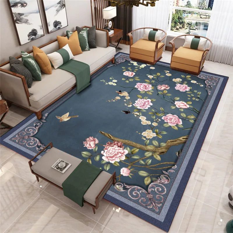 Large Non-Slip Chinese Carpet for Living Room