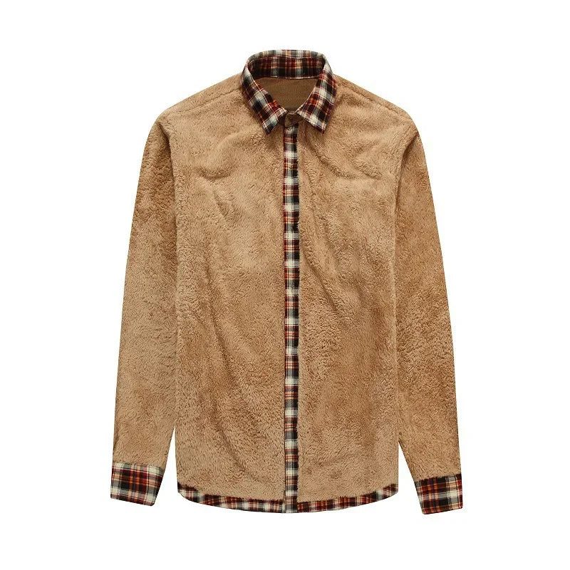 Men's Casual Plaid Flannel Long-Sleeve Shirt