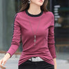 Trendy Long Sleeve Cotton T-Shirts for Women