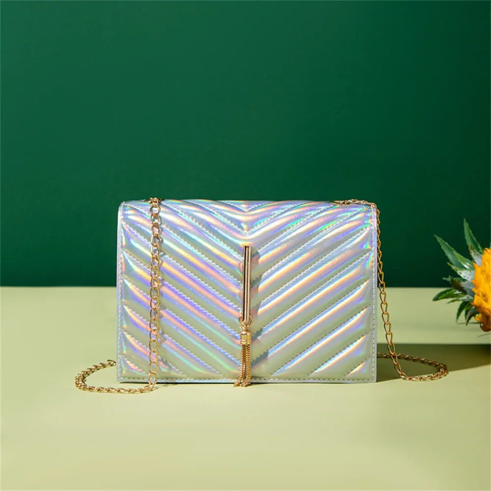 Stylish Mini Crossbody Bag with Tassels