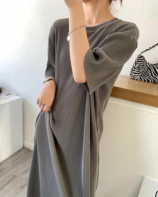 Trendy Loose Midi T-Shirt Dress for Women