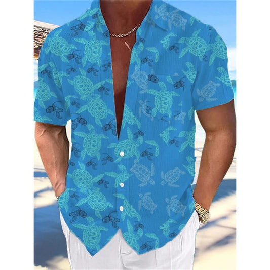 Men's 3D Print Hawaiian Casual Summer Shirt