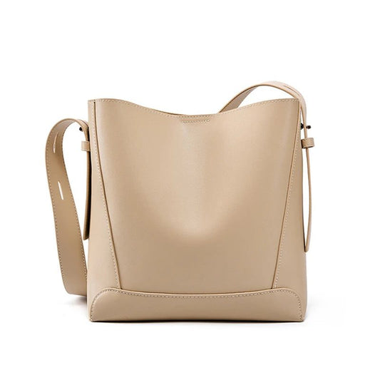 Vintage Leather Bucket Crossbody Handbags for Women