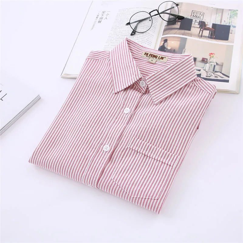 Trendy Striped Cotton Shirt for Women
