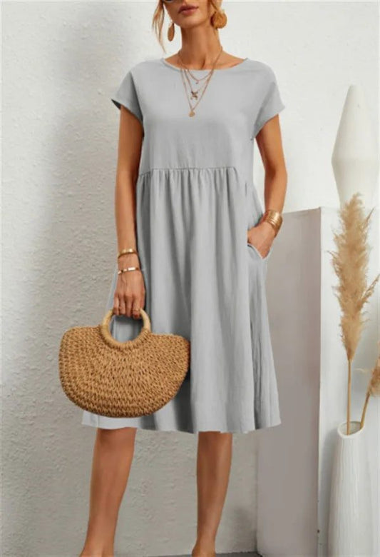 Chic Summer Cotton Linen Dresses for Women