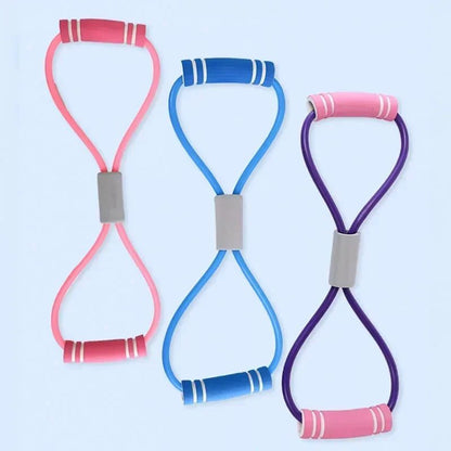 8 Shaped Resistance Bands for Home Workouts