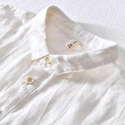 2024 Men's Breathable Linen Short-Sleeve Shirt