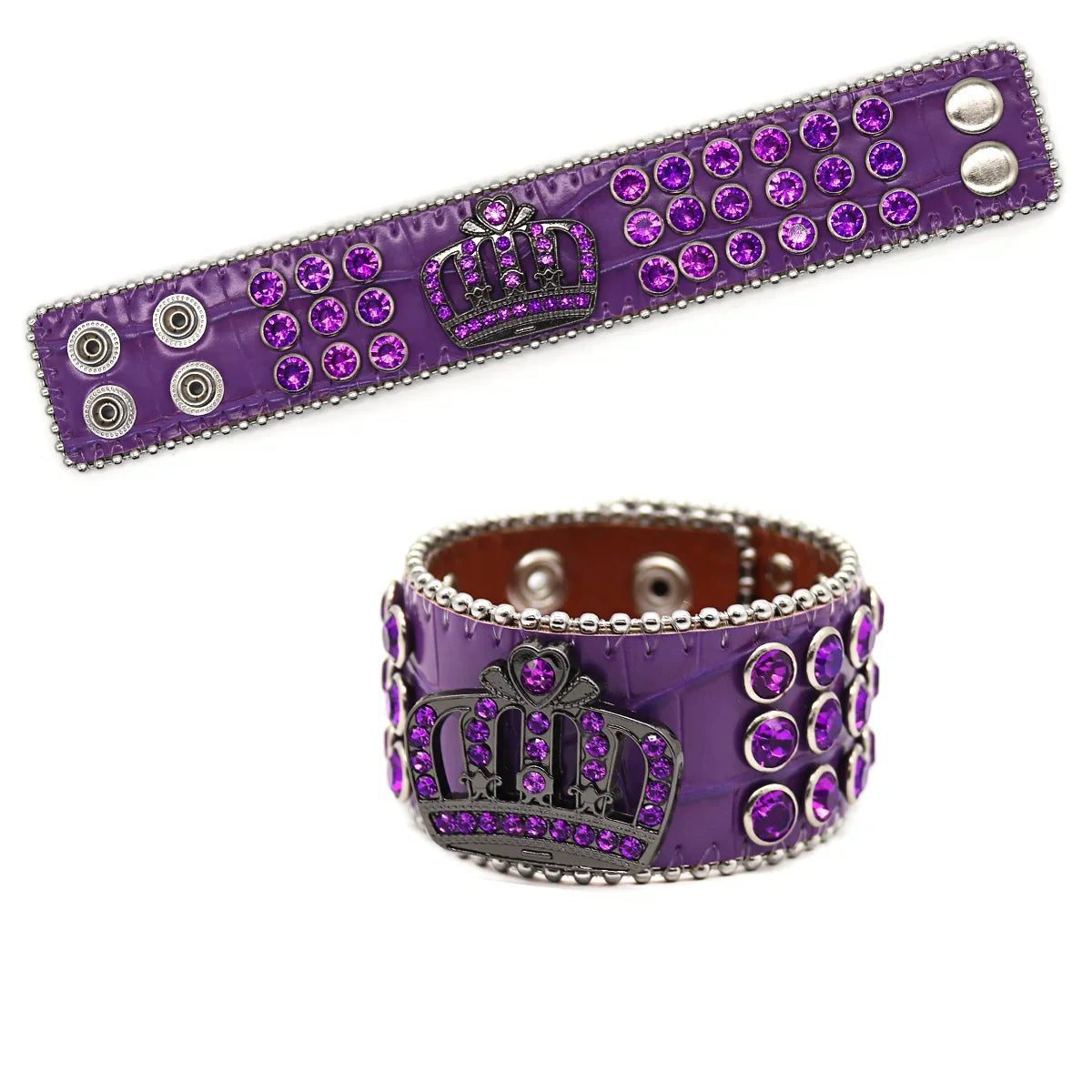 Punk Western Rhinestone Link Chain Bracelet