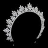 Elegant Silver Zircon Tiara for Brides