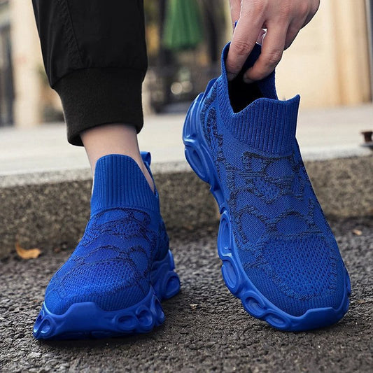 Lightweight Breathable Blue Running Shoes for Men