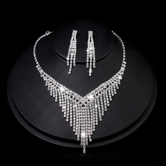 Elegant Crystal Bridal Jewelry Set for Weddings