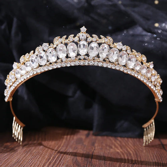 Luxury Crystal Tiara for Bridal Hair Jewelry