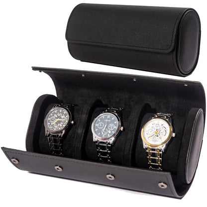 Classic Leather Watch Travel Case for Men